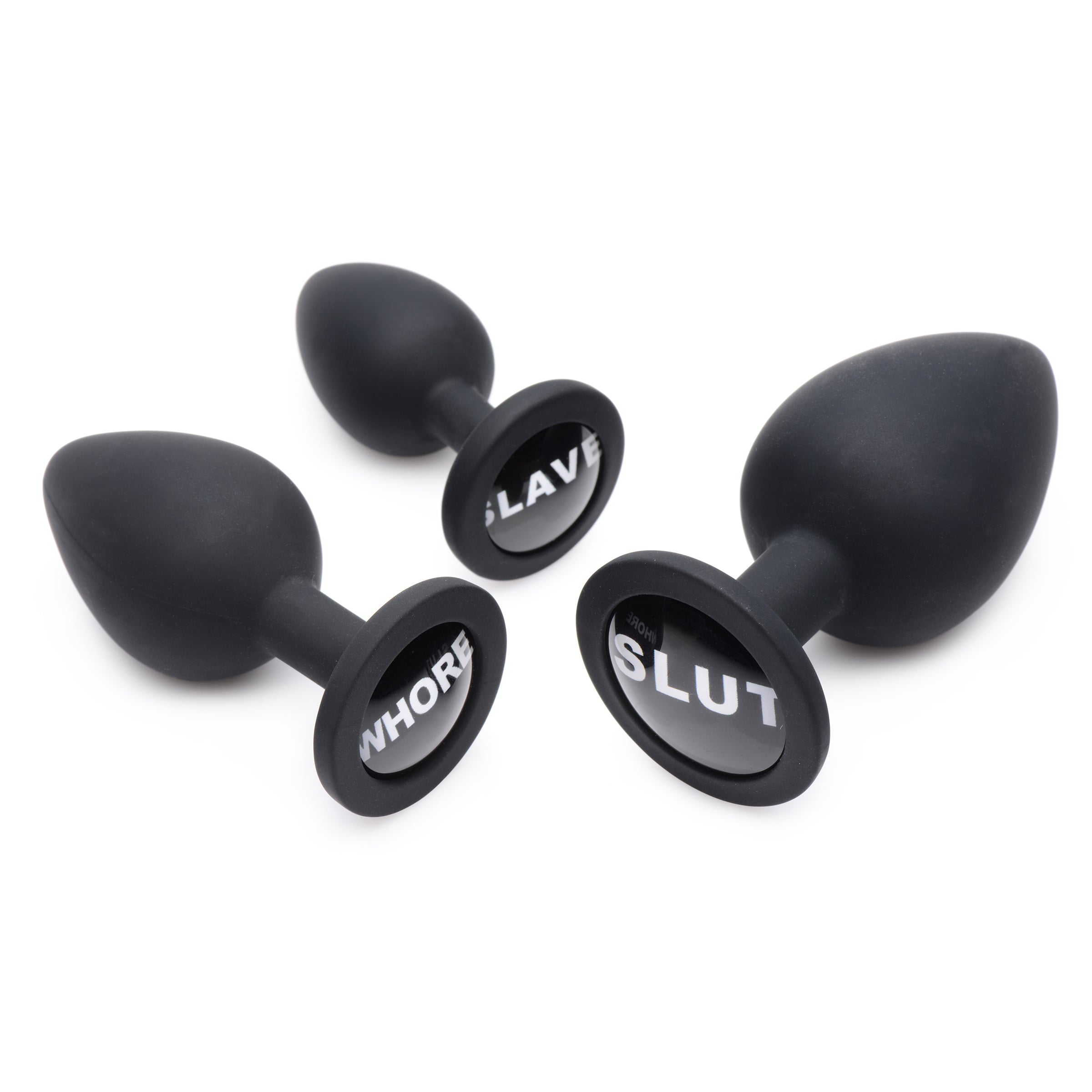 Dirty Words Anal Plug Set – Premium Silicone Training Butt Plug Set Secondary image