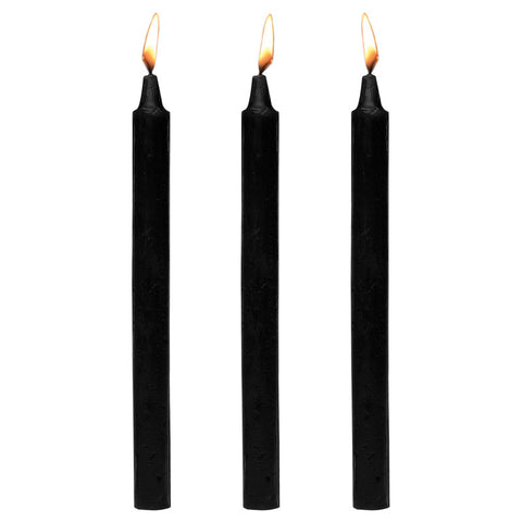 Master Series Fetish Drip Candles Black Three Pack Drip Candles