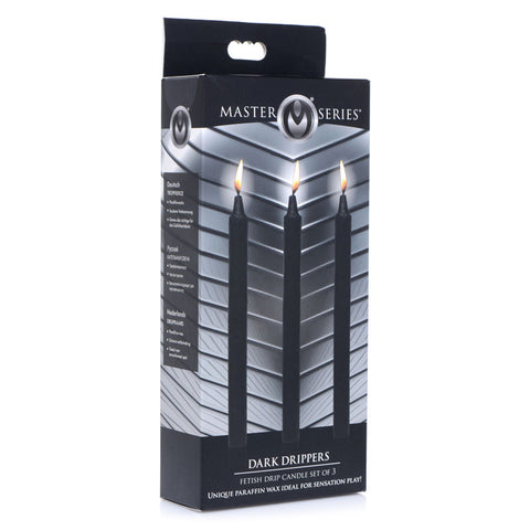 Master Series Fetish Drip Candles Black Three Pack Drip Candles