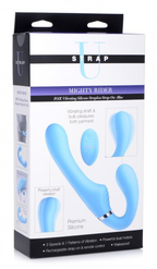 Mighty Rider 10X 8.4 Inch Strapless Strap-On Blue with Remote Control > Dildos > Strapless Strap Ons
