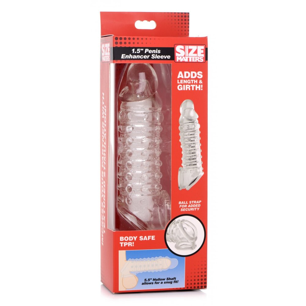 Size Matters Penis Enhancer Sleeve 1.5 Inch Extension > Sex Toys For Men > Penis Sleeves