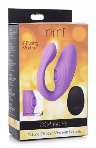 Inmi 7X Pulse Pro Purple Pulsing Clit Stim Vibe with Remote Purple VIBRATORS
