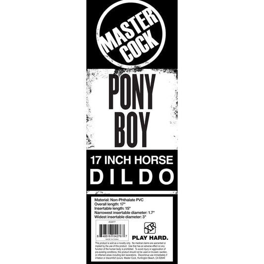 Master Cock Pony Boy -  17'' Horse Dong