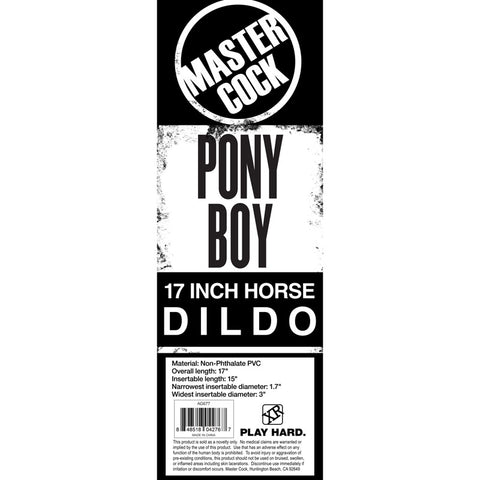 Master Cock Pony Boy 17 Inch Horse Dong Adult Toy > Sex Toys > Other Dildos