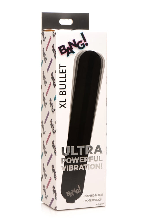 Bang! Vibrating Metallic Extra Large XL Bullet Vibrator Black Default Title BULLETS