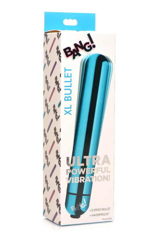 Bang Vibrating Metallic Extra Large XL Bullet Vibrator Blue 8.5 Inch Default Title BULLETS
