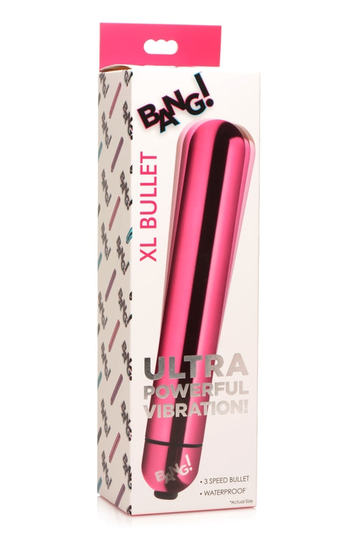 Bang! Vibrating Metallic XL Bullet Pink Extra Large 8.5 Inch Vibrator with 3 Speeds Default Title BULLETS