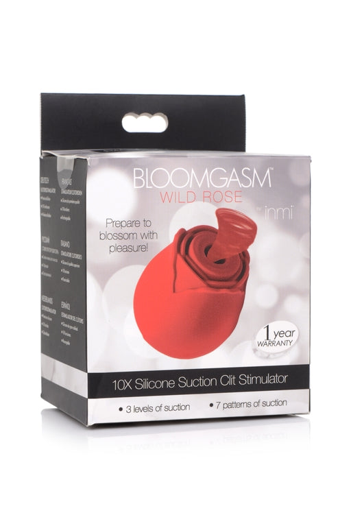 Inmi Bloomgasm 10X Silicone Suction Clit Stimulator Red Rose Stimulators