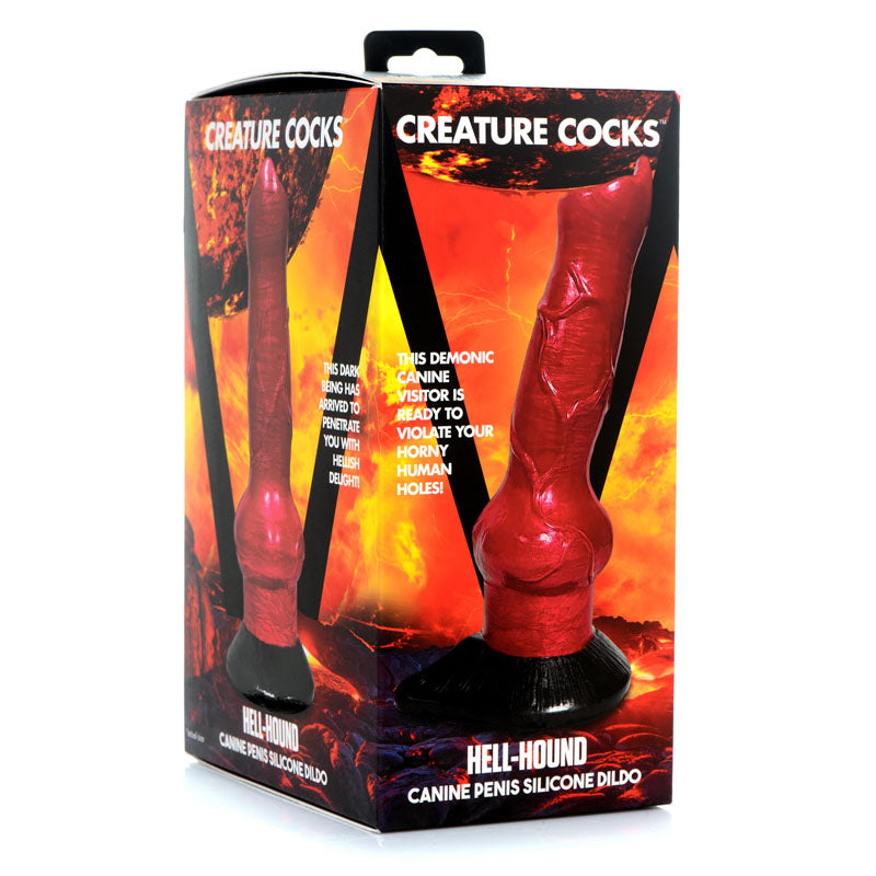 Creature Cocks Hell-Hound Canine Dildo (Red) – 19 cm Silicone Dildo > Dildos > Fantasy