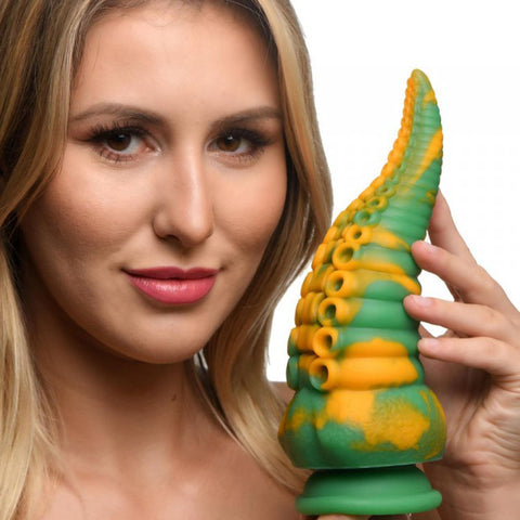 Creature Cocks Monstropus Tentacled 8.5 Inch Silicone Dildo (Marbled Green Yellow Blue) – Suction Cup Dildo > Dildos > Fantasy