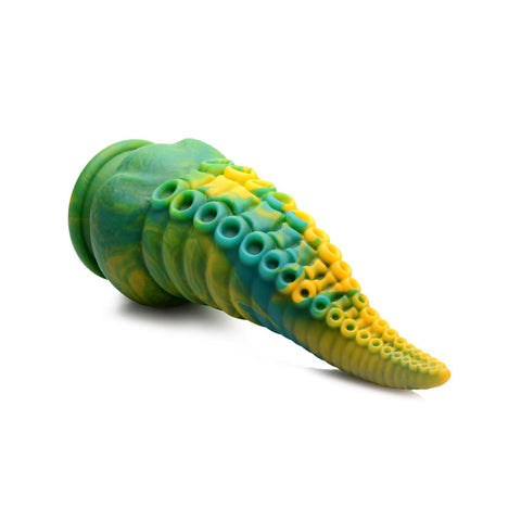 Creature Cocks Monstropus Tentacled 8.5 Inch Silicone Dildo (Marbled Green Yellow Blue) – Suction Cup Dildo > Dildos > Fantasy