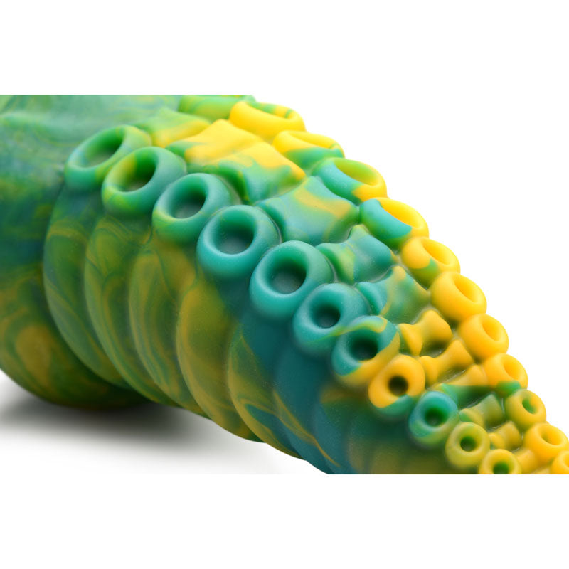 Creature Cocks Monstropus Tentacled 8.5 Inch Silicone Dildo (Marbled Green Yellow Blue) – Suction Cup Dildo > Dildos > Fantasy