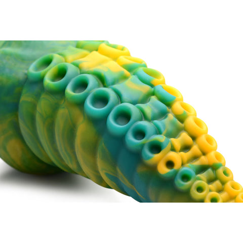 Creature Cocks Monstropus Tentacled 8.5 Inch Silicone Dildo (Marbled Green Yellow Blue) – Suction Cup Dildo > Dildos > Fantasy