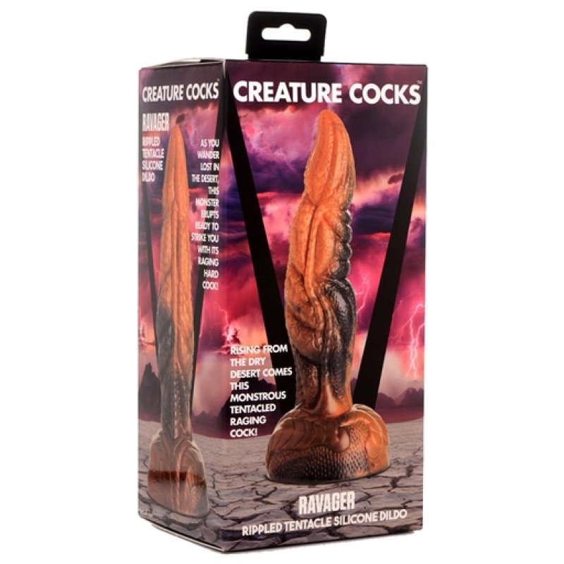 Creature Cocks Ravager 8" Rippled Tentacle Silicone Dildo Multi > Dildos > Fantasy Main image