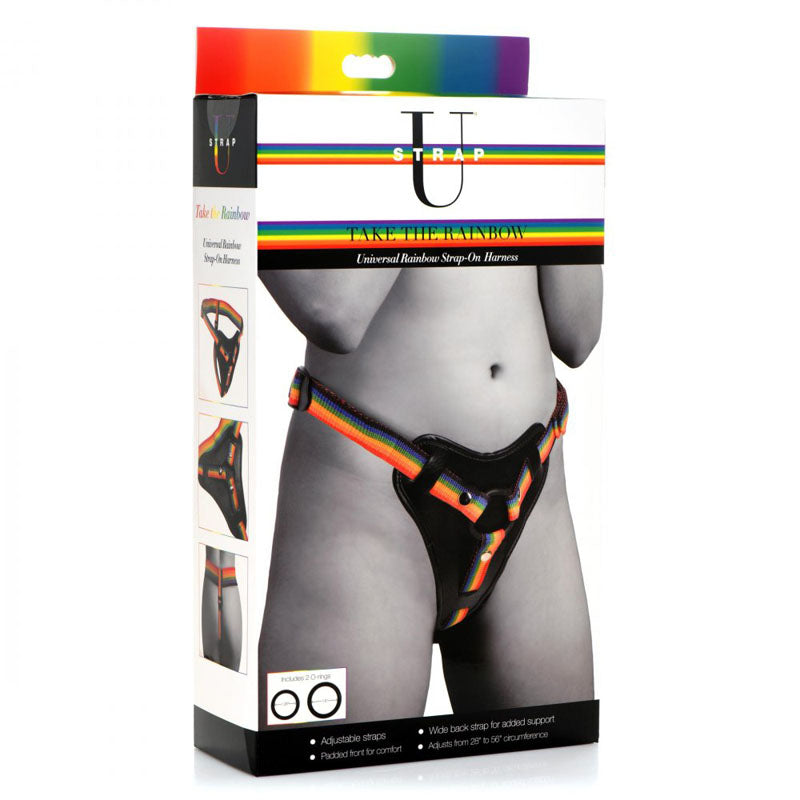 Strap-U Take the Rainbow Universal Strap-On Harness – Adjustable Size Harness > Dildos > Strap On Harnesses