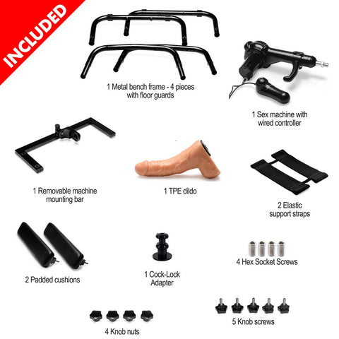 LoveBotz Bangin Bench Deluxe Sex Machine 100 kg Capacity MACHINES