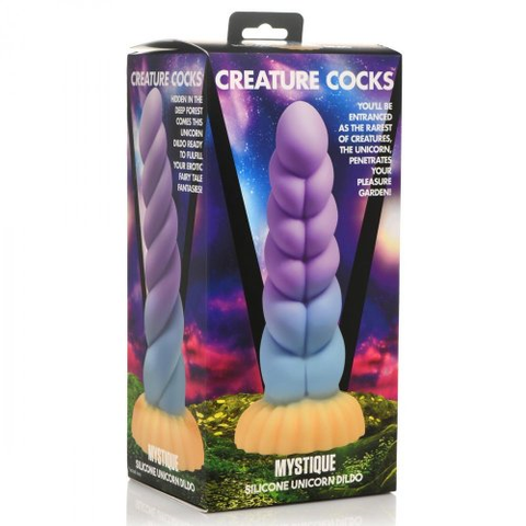 Creature Cocks Mystique Silicone Unicorn Dildo 21cm – Vibrant Silicone Dildo Multi Fantasy Dongs