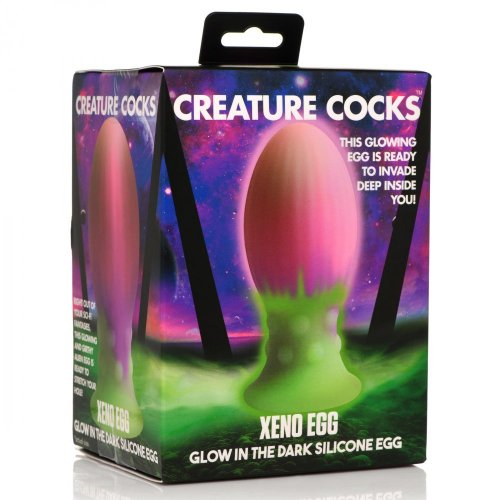 Creature Cocks Xeno Egg (Glow in Dark) – Ribbed Alien Egg Vibrator 4.5 inch Pink > Dildos > Fantasy