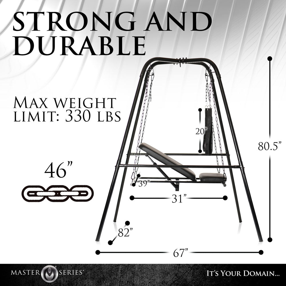 Master Series Throne Adjustable Sex Sling with Stand > Sex Toys > Swings & Slings Main image
