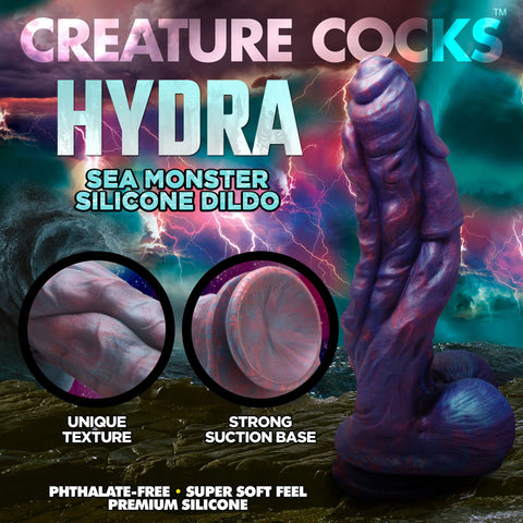 Creature Cocks Hydra (Dark Blue and Red) – 26.9 cm Silicone Dildo > Dildos > Fantasy