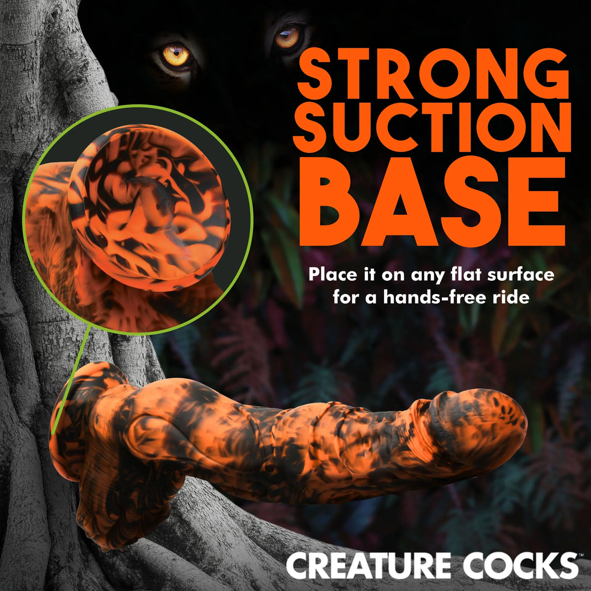 Creature Cocks Sabretooth (Orange and Black Camo) Silicone 11.3 Inch Dildo – Fantasy-Inspired Silicone Dildo > Dildos > Fantasy