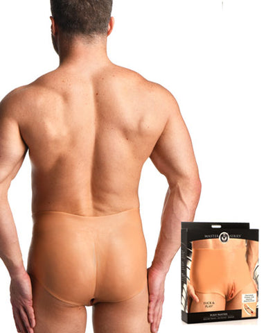Master Series Pussy Panties Silicone Vagina and Ass Panties Small Light Color Bodyforms