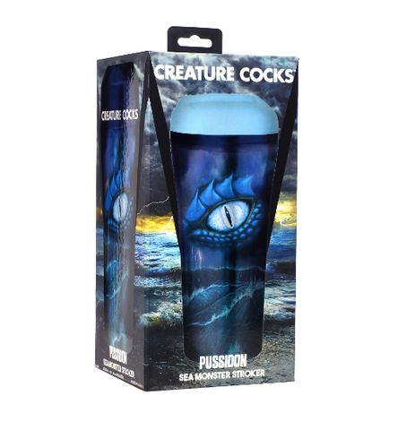 Creature Cocks Pussidon Sea Monster Stroker for Ultimate Pleasure Blue Strokers - Fantasy