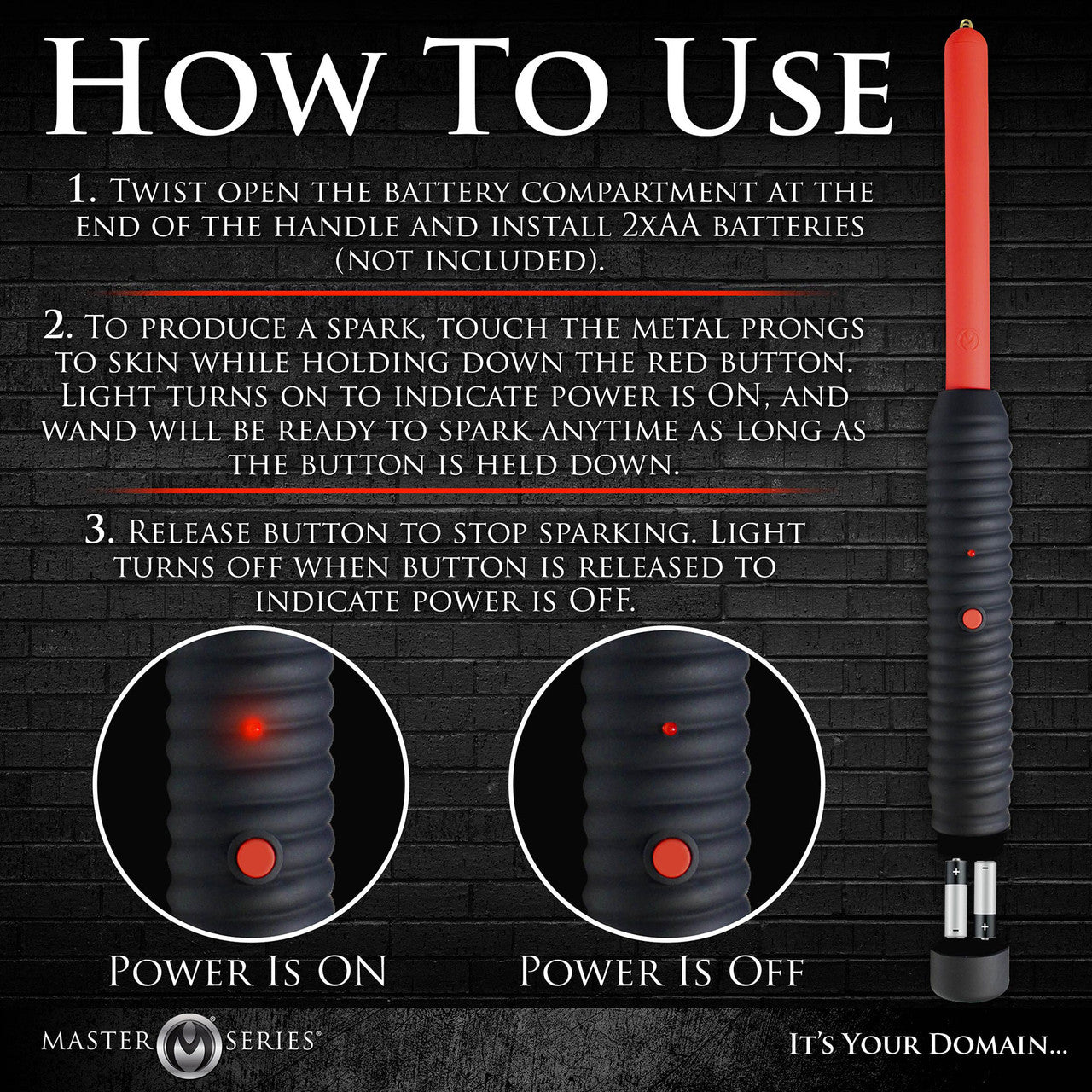 Master Series Spark Rod – Zapping Wand E-STIM TOYS