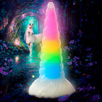 Creature Cocks Uni-Glow Glow in Dark Rainbow 19.5cm Unicorn Dildo > Dildos > Fantasy
