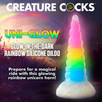 Creature Cocks Uni-Glow Glow in Dark Rainbow 19.5cm Unicorn Dildo > Dildos > Fantasy