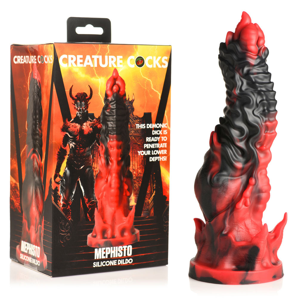 Creature Cocks Mephisto – Ridged Silicone Fantasy Dildo 18.5 cm Red > Dildos > Fantasy