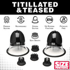 Size Matters 10X Rotating Silicone Nipple Suckers with Attachments – Hands-Free Nipple Stimulator > Sex Toys > Nipple Suckers