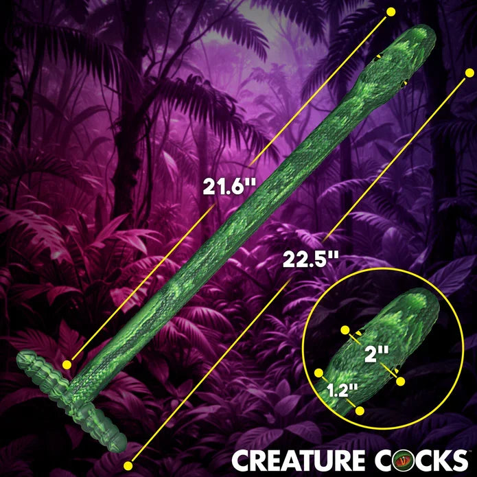 Creature Cocks Slither (Bright Green) 22 Inch Silicone Dildo > Dildos > Fantasy