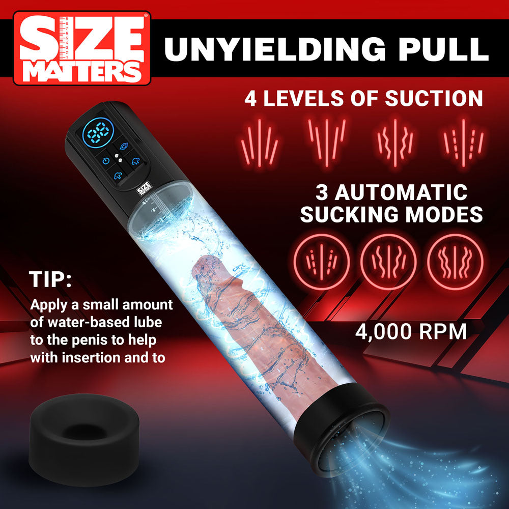 Size Matters Sucking Submersible Penis Pump 7.75" x 2.6" > Pumps > Penis Pumps Electric