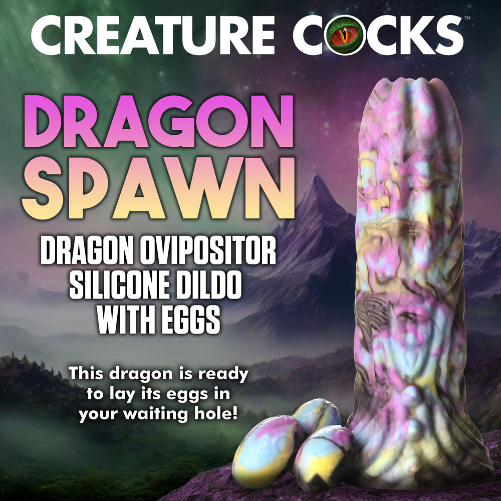 Dragon Spawn Dragon Ovipositor Silicone Dildo with Eggs Fantasy Dongs