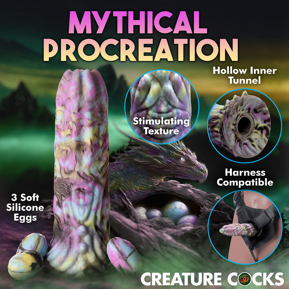 Dragon Spawn Dragon Ovipositor Silicone Dildo with Eggs Fantasy Dongs