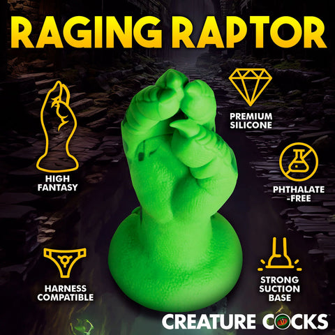 Raptor Claw Fisting Silicone Dildo (Green) – 8.6 Inches Fantasy Silicone Dildo Fantasy Dongs