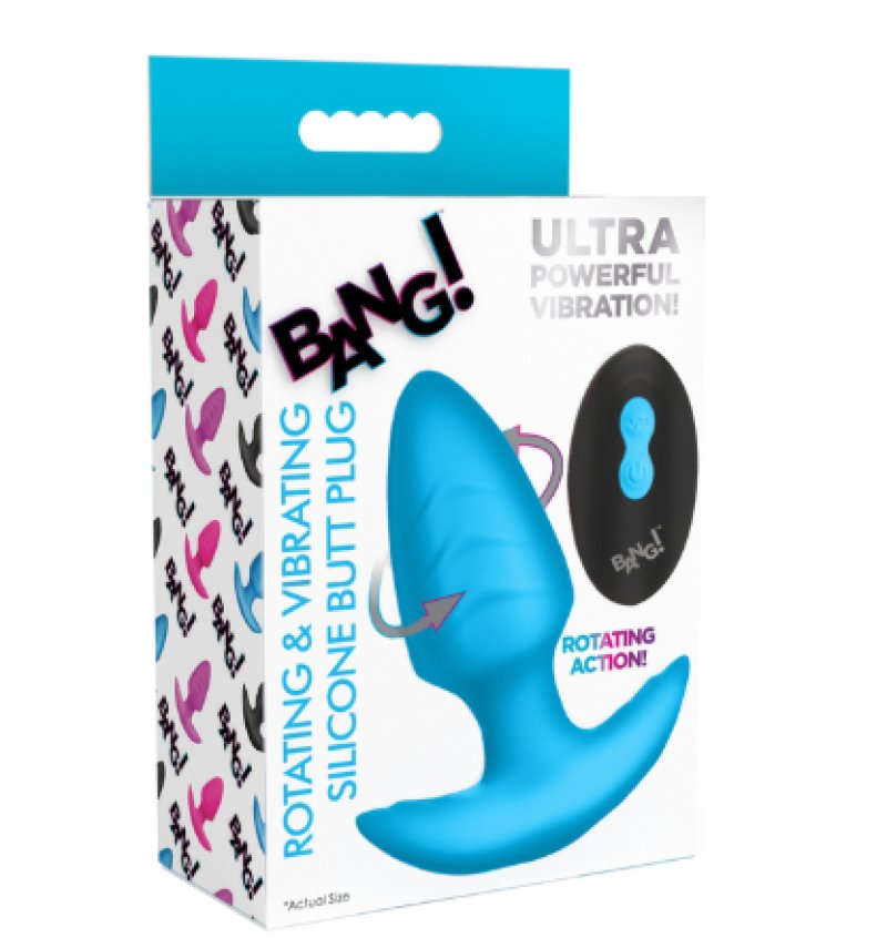 Bang 10X Rotating and Vibrating Silicone Butt Plug with Remote Control Default Title > Anal Range > Vibrating Butt Plugs
