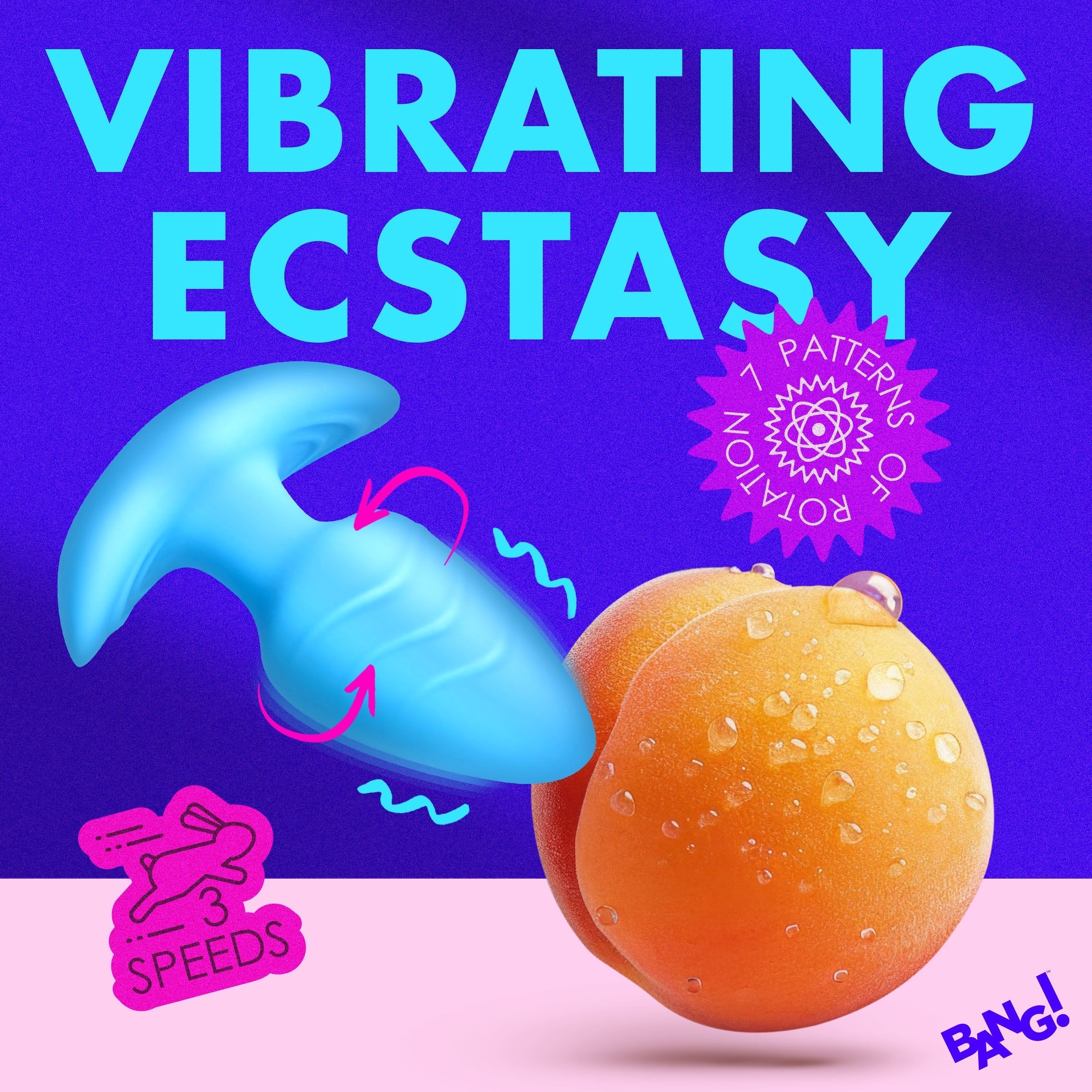 Bang 10X Rotating and Vibrating Silicone Butt Plug with Remote Control > Anal Range > Vibrating Butt Plugs
