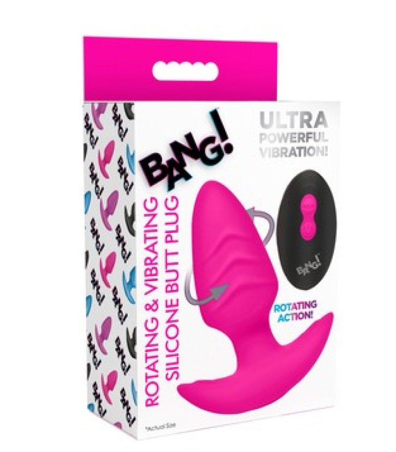 Bang 10X Rotating and Vibrating Silicone Butt Plug with Remote Control Default Title > Anal Range > Vibrating Butt Plugs Main image
