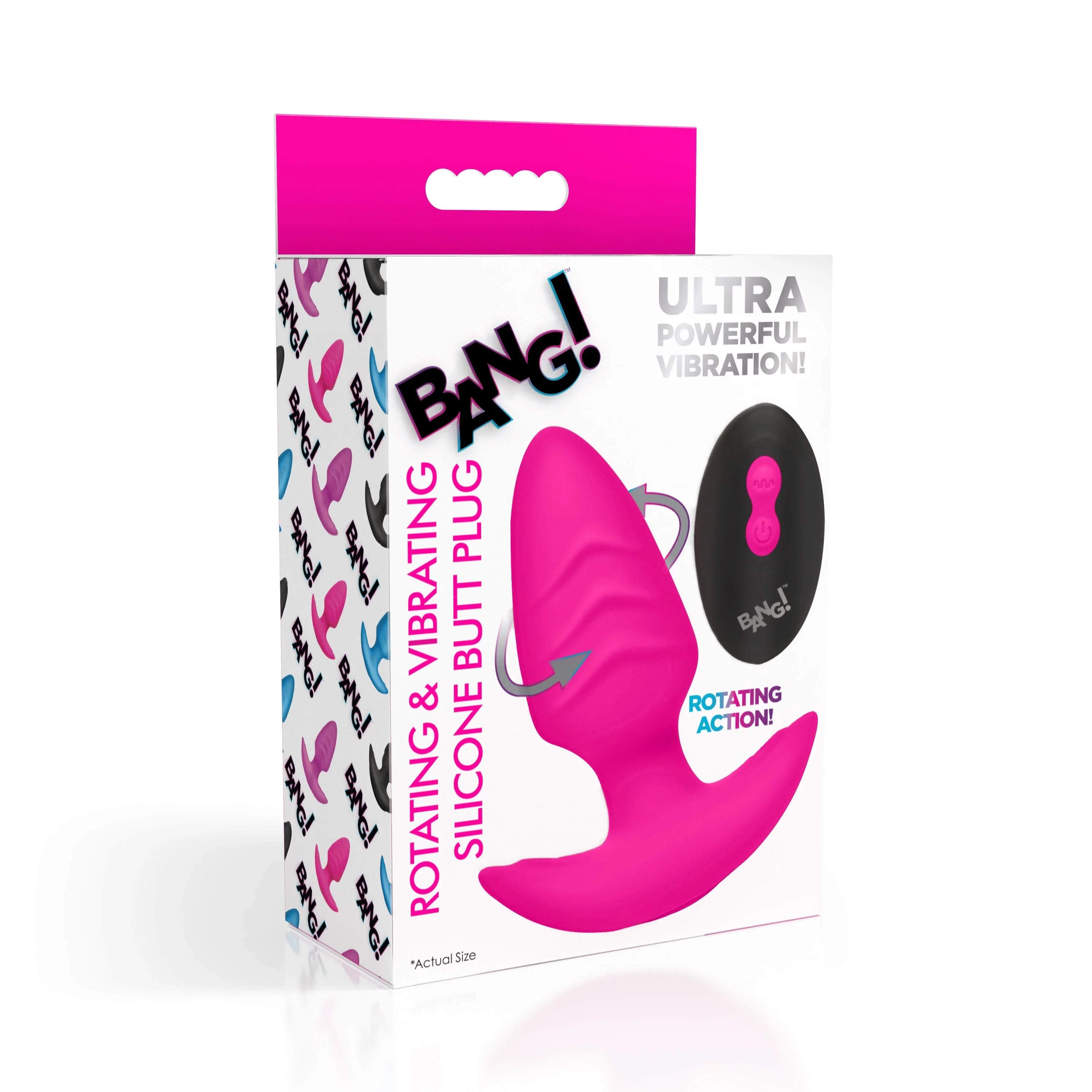 Bang 10X Rotating and Vibrating Silicone Butt Plug with Remote Control > Anal Range > Vibrating Butt Plugs