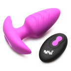XR Brands | BANG! 10X Rotating & Vibrating Silicone Butt Plug w/ Remote - Purple