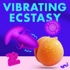 XR Brands | BANG! 10X Rotating & Vibrating Silicone Butt Plug w/ Remote - Purple