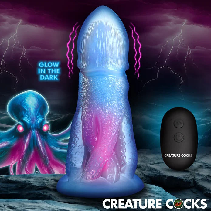 Creature Cocks Cocktopus Deluxe 2-3" Glow-in-the-Dark Vibrating Silicone Dildo > Dildos > Fantasy