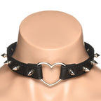 Spiked Heart Choker – Adjustable Spiked Collar Accessory > Bondage Gear > Collars & Leashes