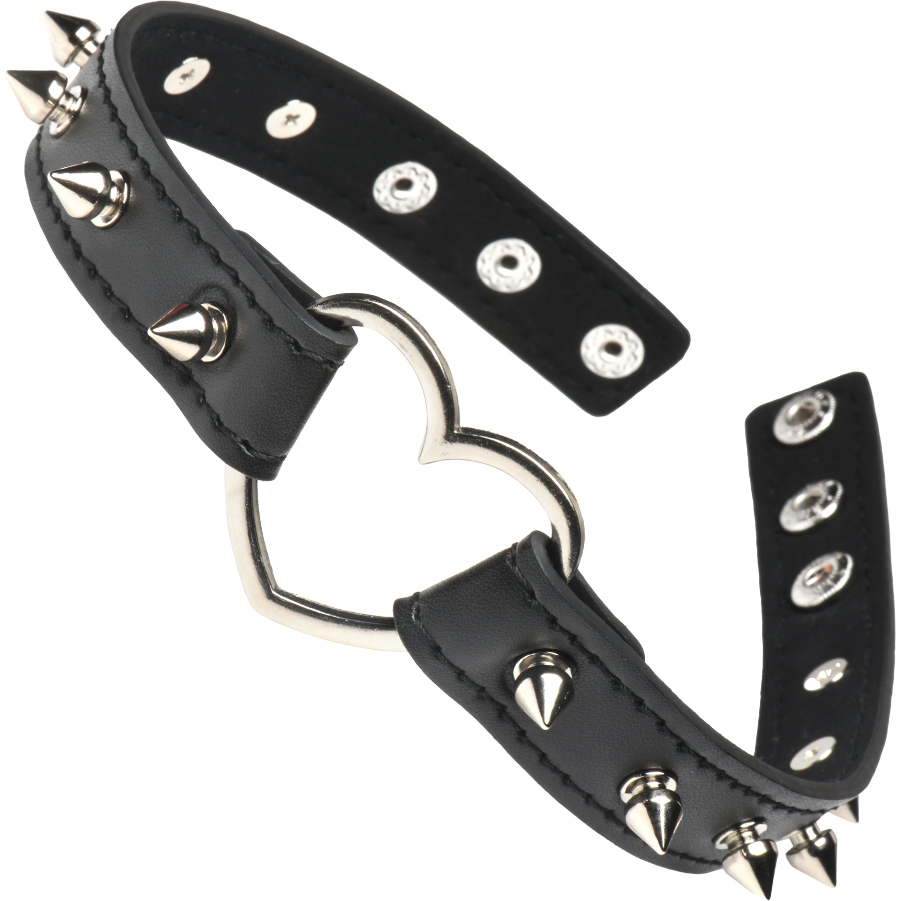 Spiked Heart Choker – Adjustable Spiked Collar Accessory > Bondage Gear > Collars & Leashes