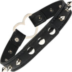 Spiked Heart Choker – Adjustable Spiked Collar Accessory > Bondage Gear > Collars & Leashes