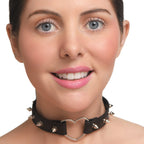 Spiked Heart Choker – Adjustable Spiked Collar Accessory > Bondage Gear > Collars & Leashes