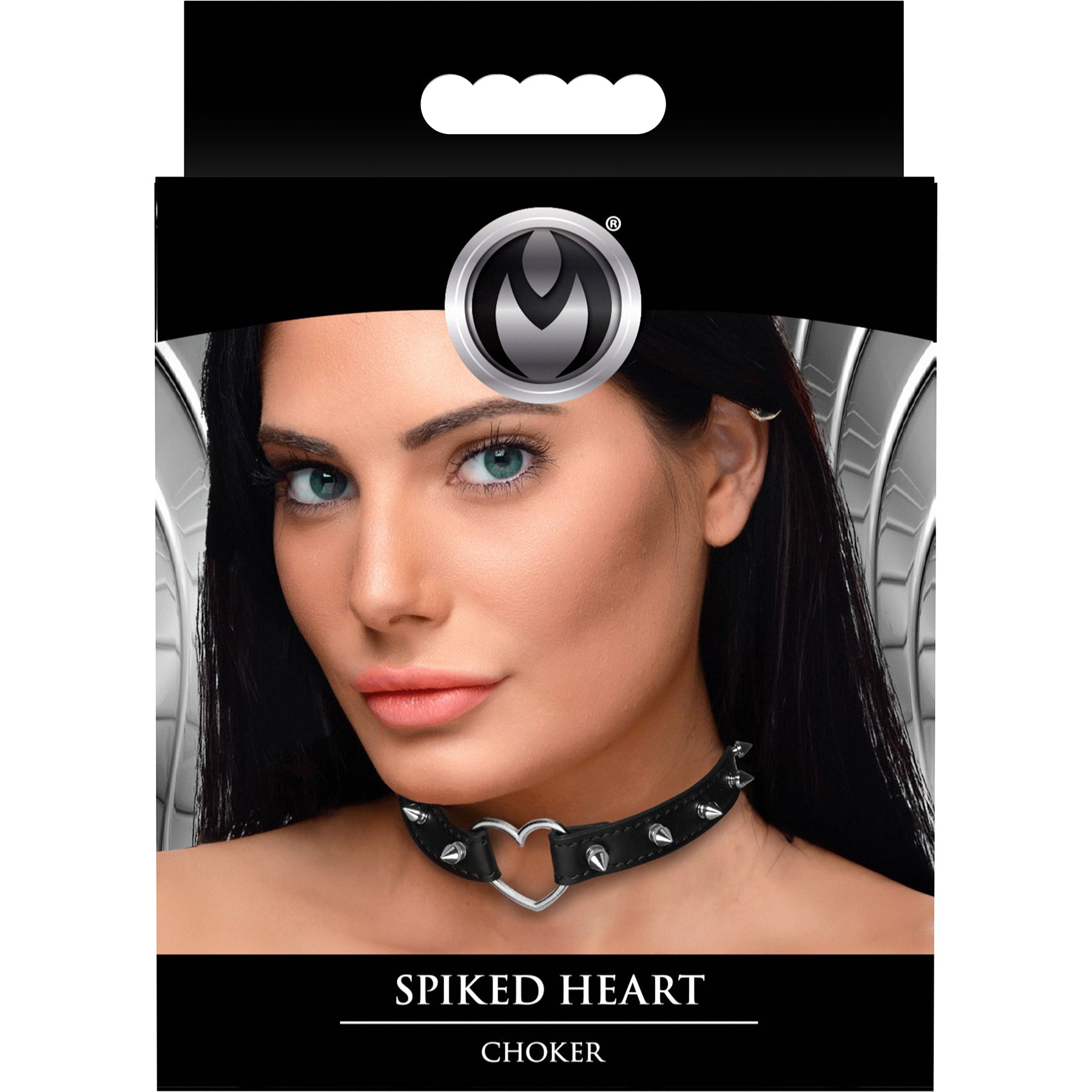Spiked Heart Choker – Adjustable Spiked Collar Accessory > Bondage Gear > Collars & Leashes