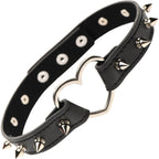 Spiked Heart Choker – Adjustable Spiked Collar Accessory > Bondage Gear > Collars & Leashes